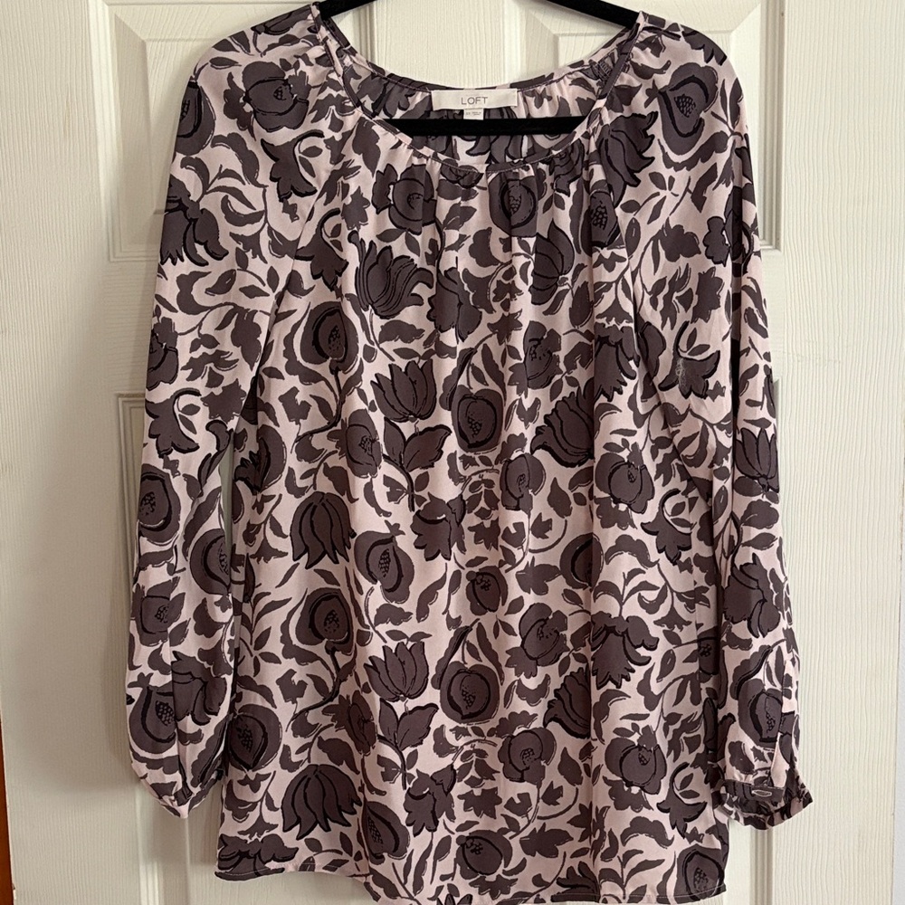 LOFT Women's Floral Blouse - small tall